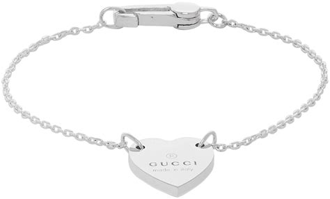 bracelet with gucci trademark heart|gucci trademark heart silver bracelet.